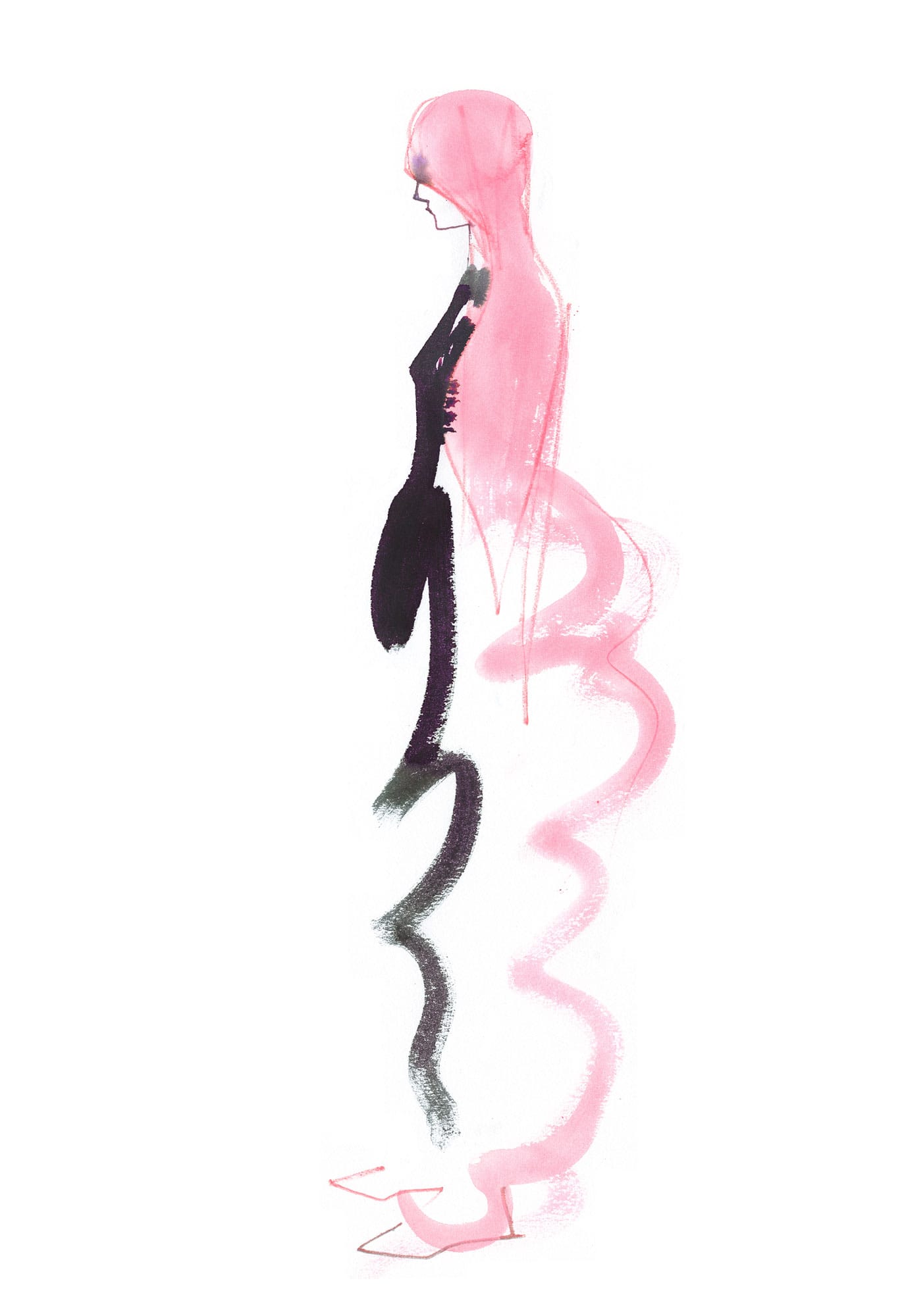 Lovisa Burfitt illustration Pastel-hair-dress