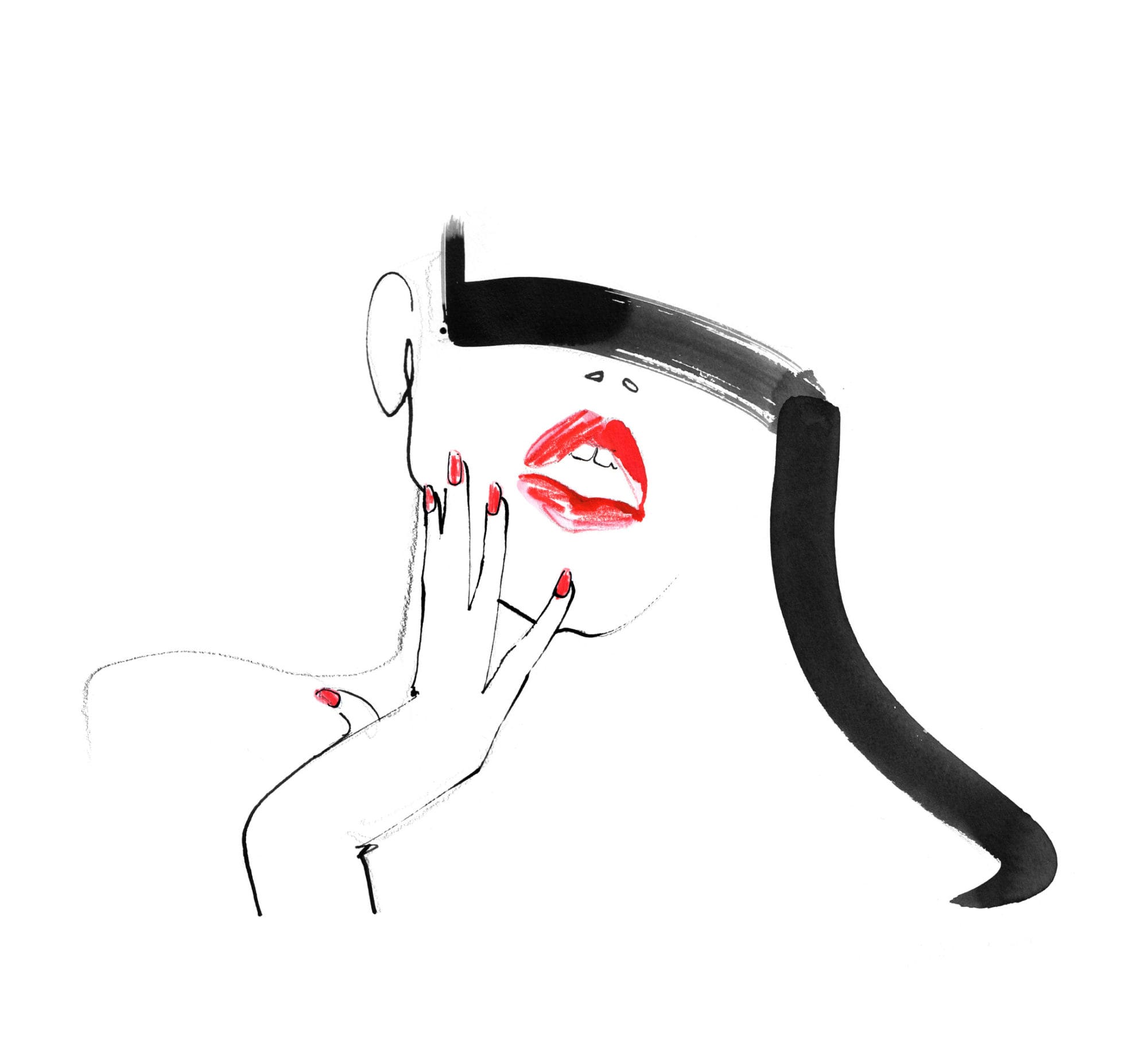 Lovisa Burfitt illustration Red-lips-bang Glossybox
