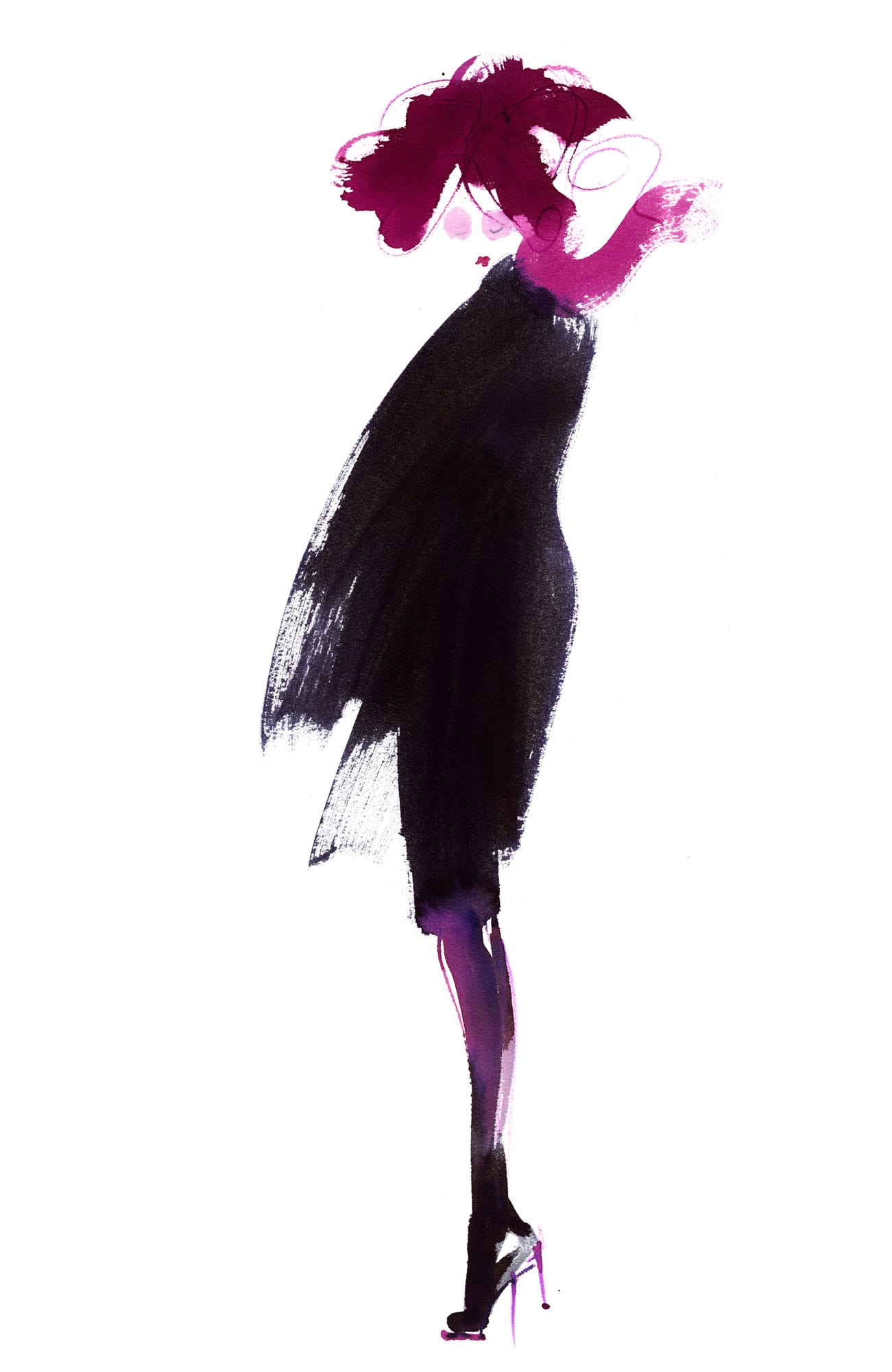 Lovisa Burfitt illustration femme-city-wind