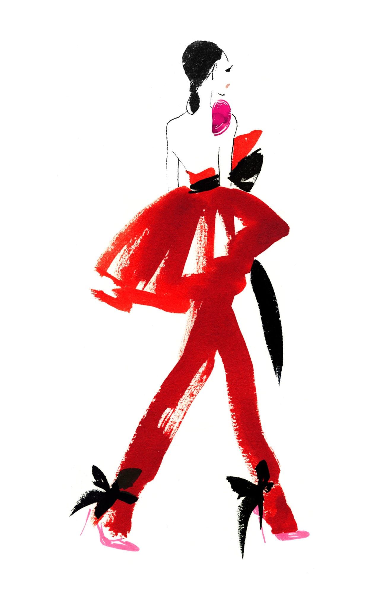 Lovisa-Burfitt-illustration-Valentino-rouge