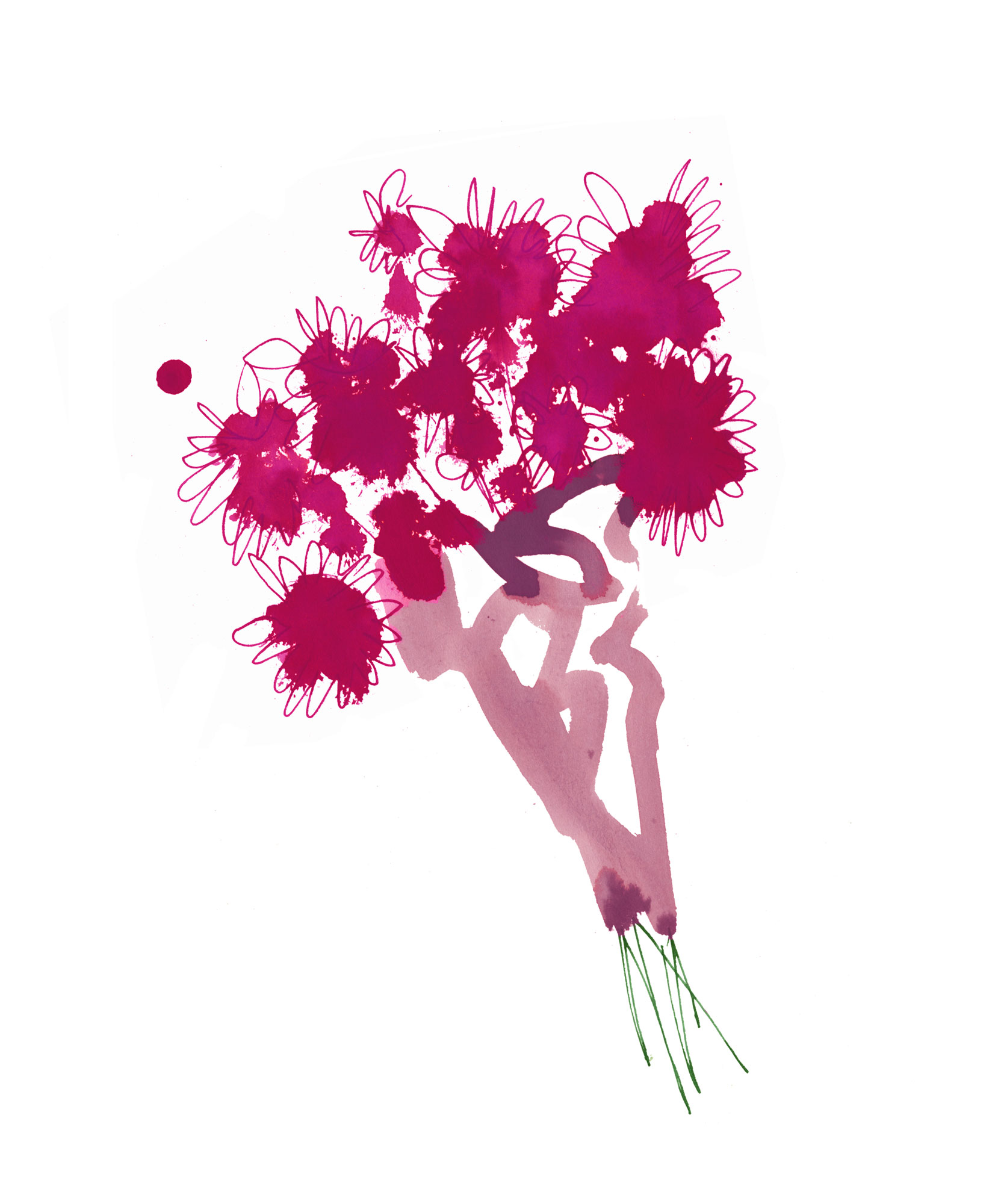 Lovisa-Burfitt-illustration-Bouquet-magenta
